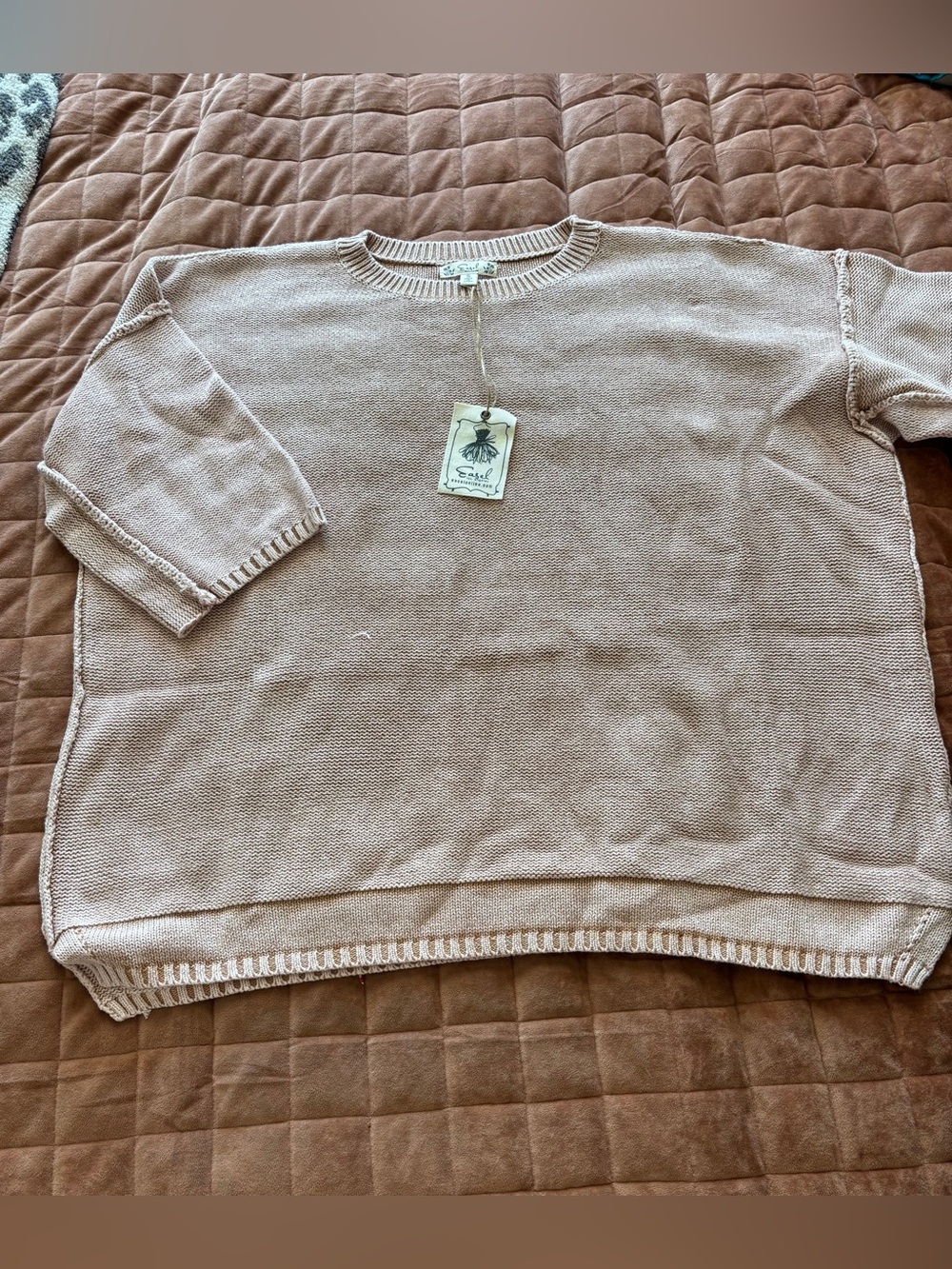 easel Relaxed Crewneck Sweater in Blush